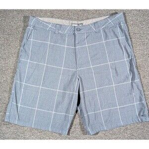 O'Neill Mens Size 40 Shorts (40x11) Bermuda Check Pattern Casual Flat Front